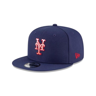 Blue New York Mets Hat - New Era MLB Americana Fade 9FIFTY Snapback Caps USA3407692